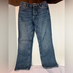 Zara Dark Denim Straight Jeans